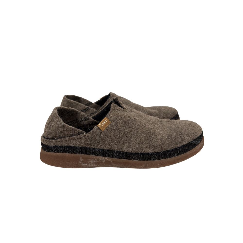 Chaco Revel Slippers Womens 8 Brown Slip On Felted Wool Luvseat Shoes